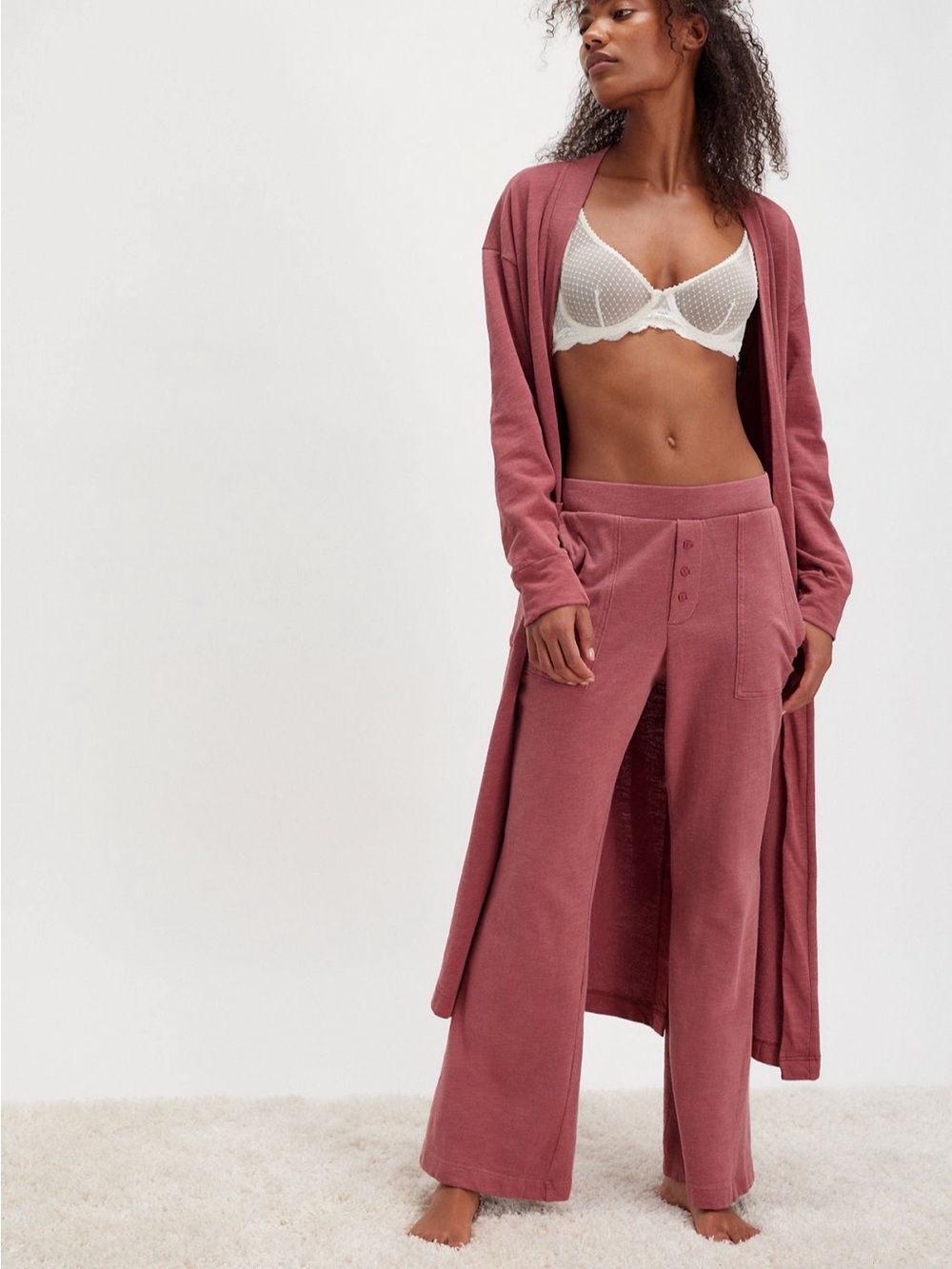 Free People Babe I’m Yours Slim Flares Pajama Lounge Pants
